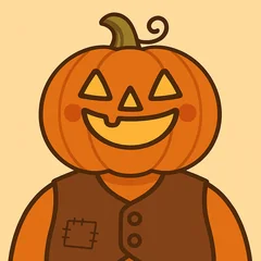 Morrow, a grinning jack-o-lantern character