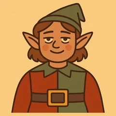 Tinsel, a tired but cheerful elf