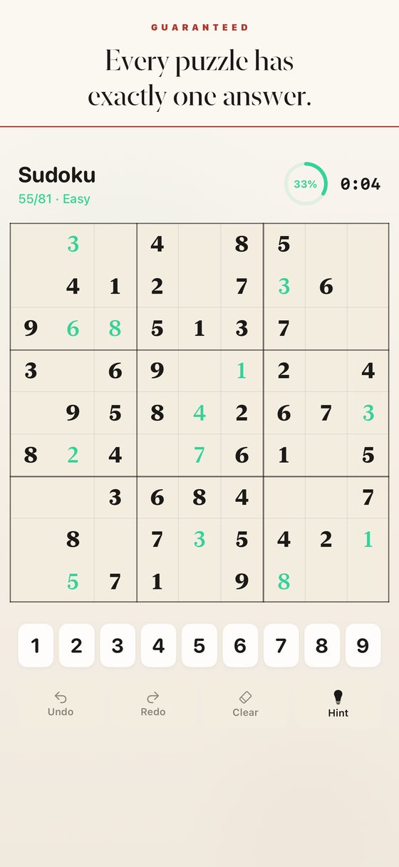 A Numalo sudoku with a clean 9 by 9 grid